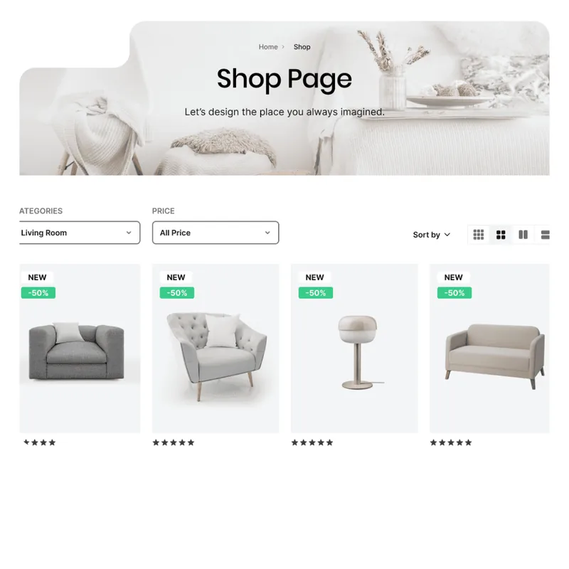Furniture and decor store